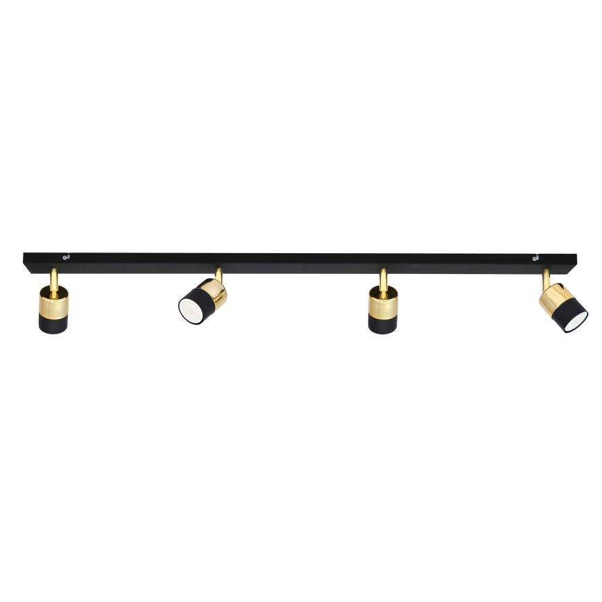 LED Oświetlenie punktowe TUBSSON 4xGU10/4,8W/230V czarne/złote