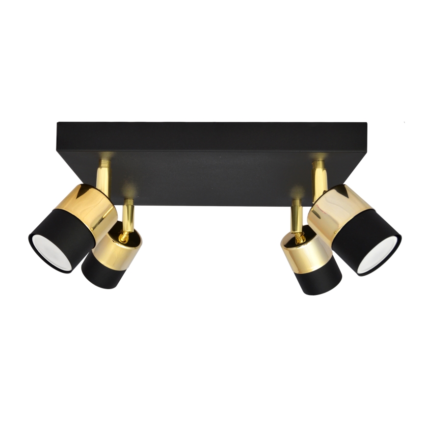 LED Oświetlenie punktowe TUBSSON 4xGU10/4,8W/230V czarne/złote