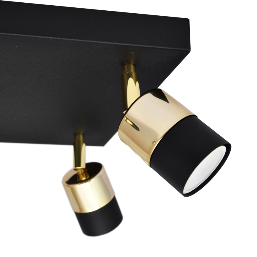 LED Oświetlenie punktowe TUBSSON 4xGU10/4,8W/230V czarne/złote