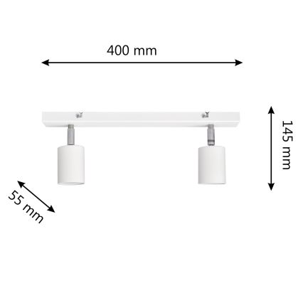 LED Oświetlenie punktowe TUNE 2xGU10/4,8W/230V biały