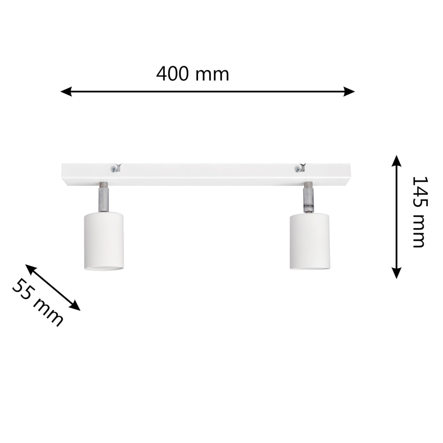 LED Oświetlenie punktowe TUNE 2xGU10/4,8W/230V biały