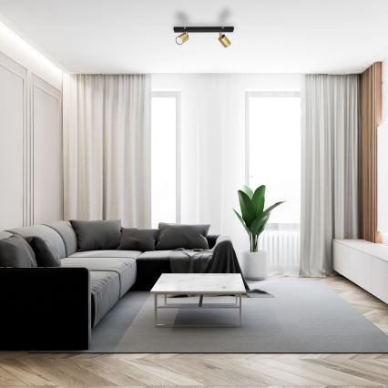 LED Oświetlenie punktowe TUNE 2xGU10/4,8W/230V złoty/czarny