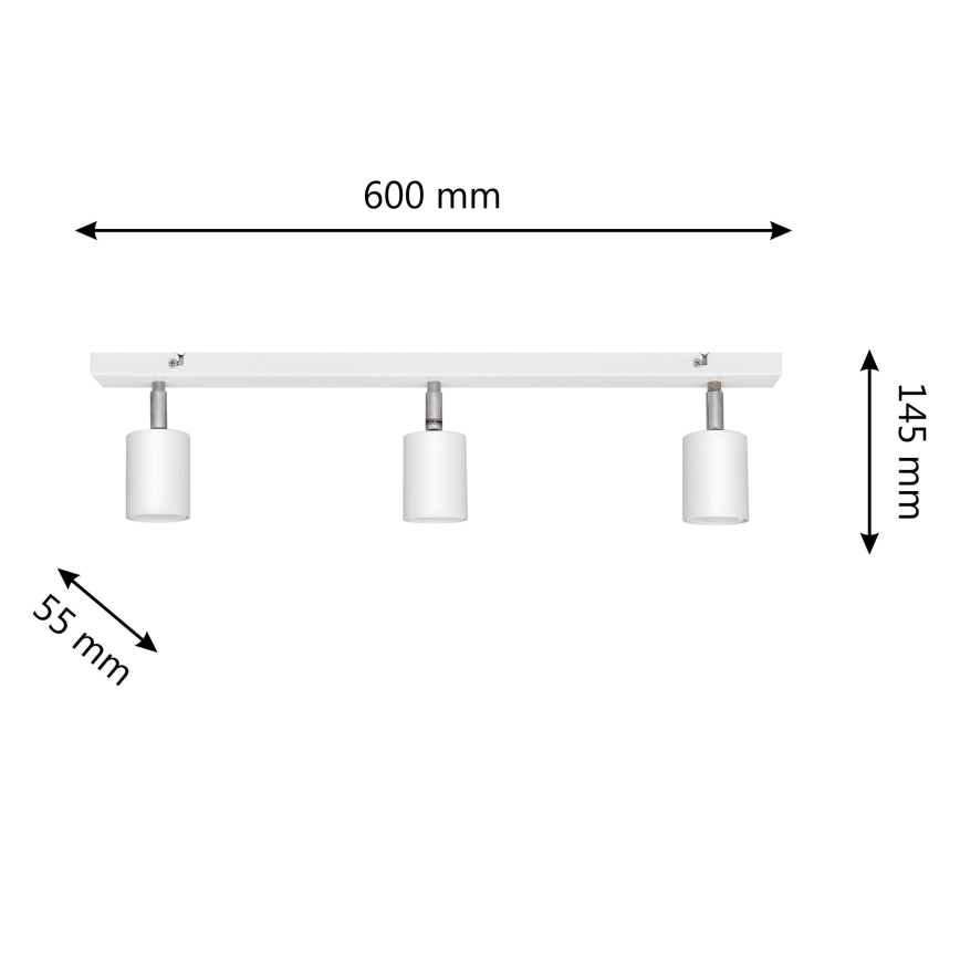 LED Oświetlenie punktowe TUNE 3xGU10/4,8W/230V biały