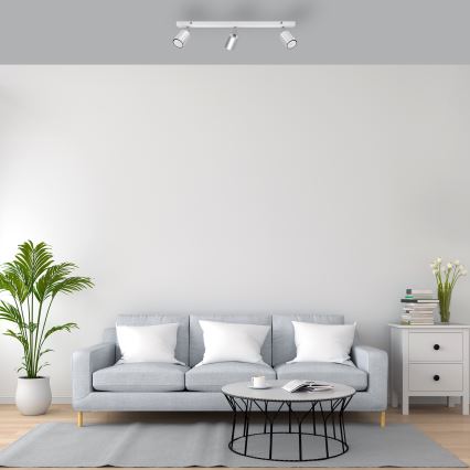 LED Oświetlenie punktowe TUNE 3xGU10/4,8W/230V matowy chrom/białe