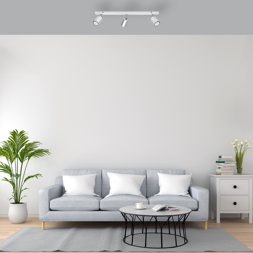 LED Oświetlenie punktowe TUNE 3xGU10/4,8W/230V matowy chrom/białe