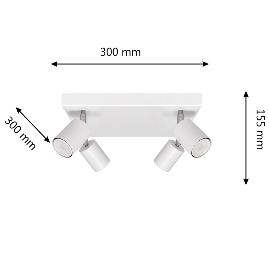 LED Oświetlenie punktowe TUNE 4xGU10/4,8W/230V biały