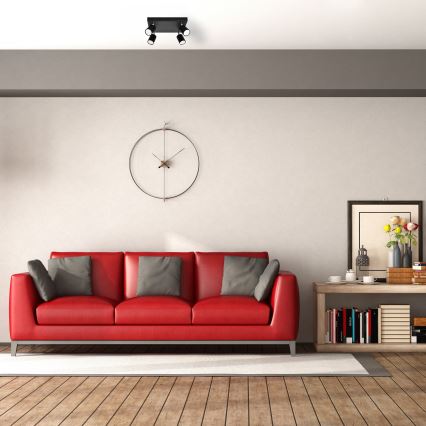 LED Oświetlenie punktowe TUNE 4xGU10/4,8W/230V czarny