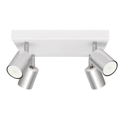 LED Oświetlenie punktowe TUNE 4xGU10/4,8W/230V matowy chrom/białe