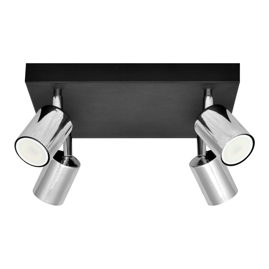 LED Oświetlenie punktowe TUNE 4xGU10/4,8W/230V matowy chrom/czarne