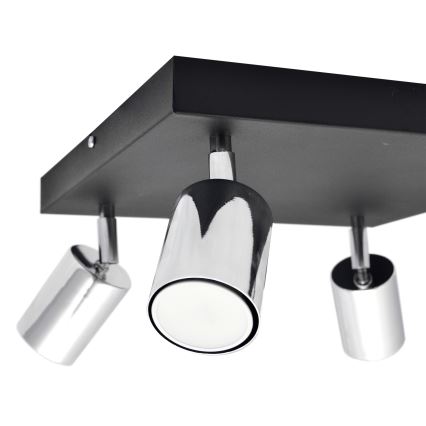 LED Oświetlenie punktowe TUNE 4xGU10/4,8W/230V matowy chrom/czarne