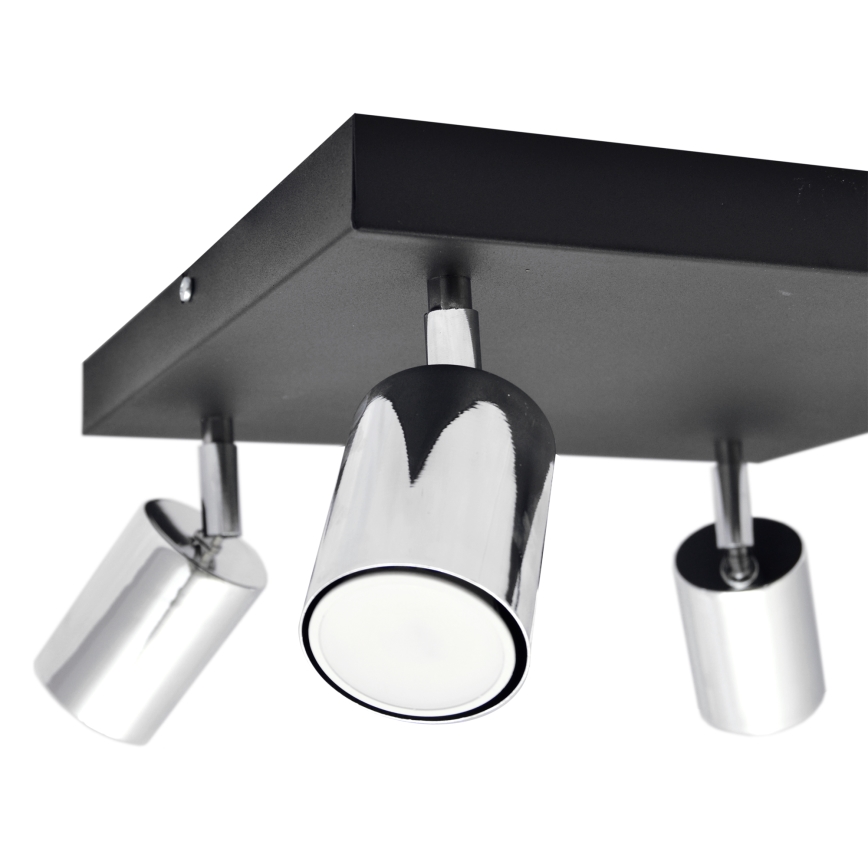LED Oświetlenie punktowe TUNE 4xGU10/4,8W/230V matowy chrom/czarne
