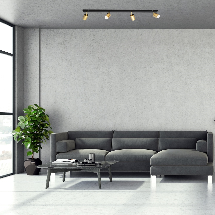 LED Oświetlenie punktowe TUNE 4xGU10/4,8W/230V złoty/czarny
