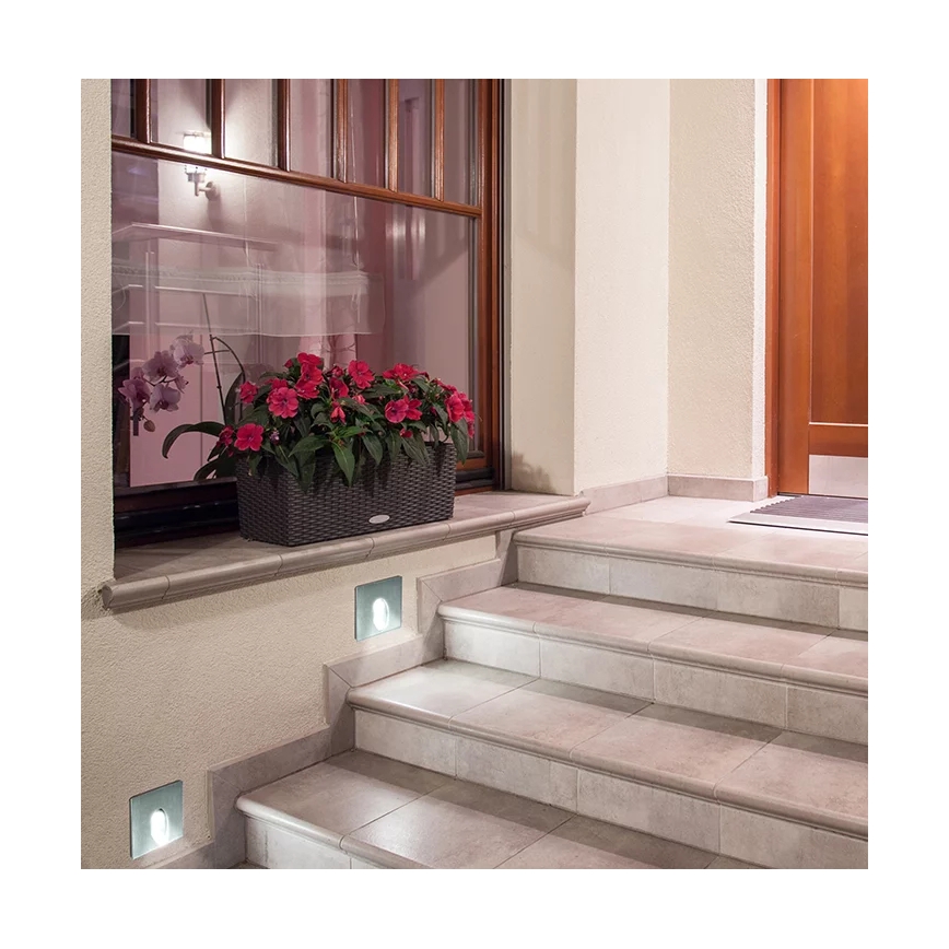 LED Oświetlenie schodowe ESPO LED/3W/230V IP54 chrom matowy