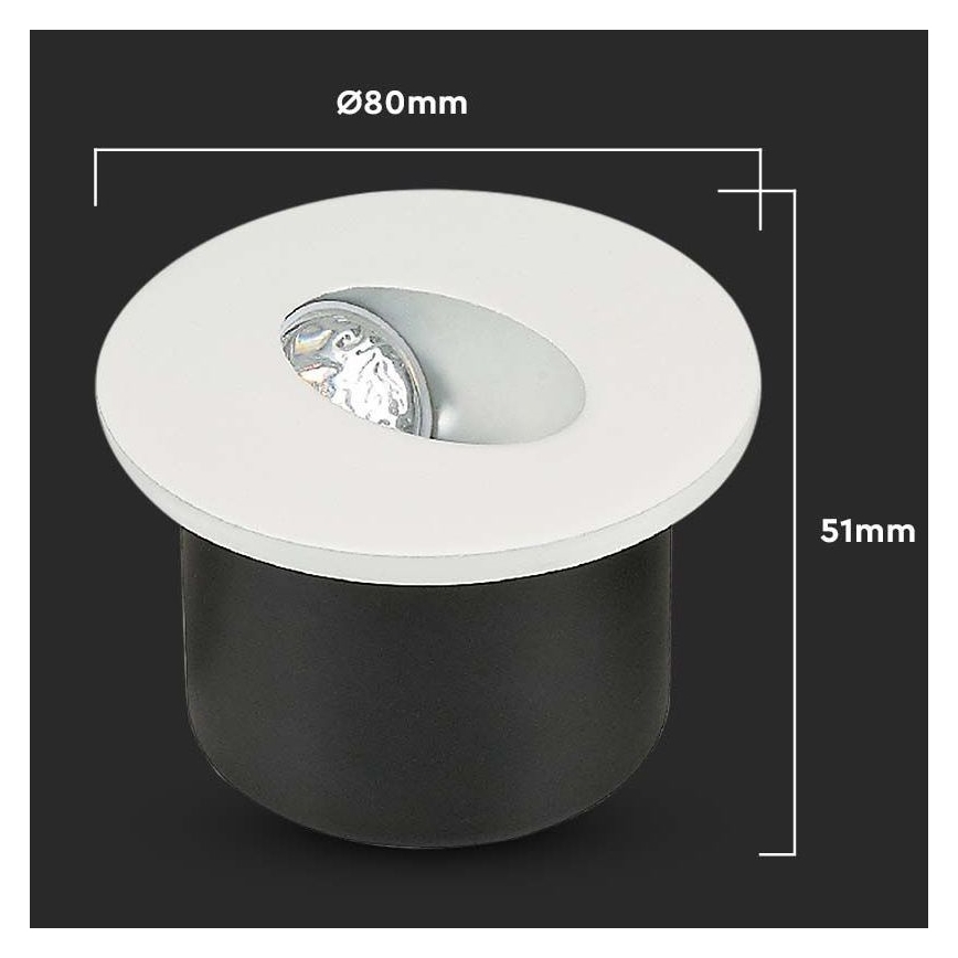 LED oświetlenie schodowe LED/3W/230V 4000K białe