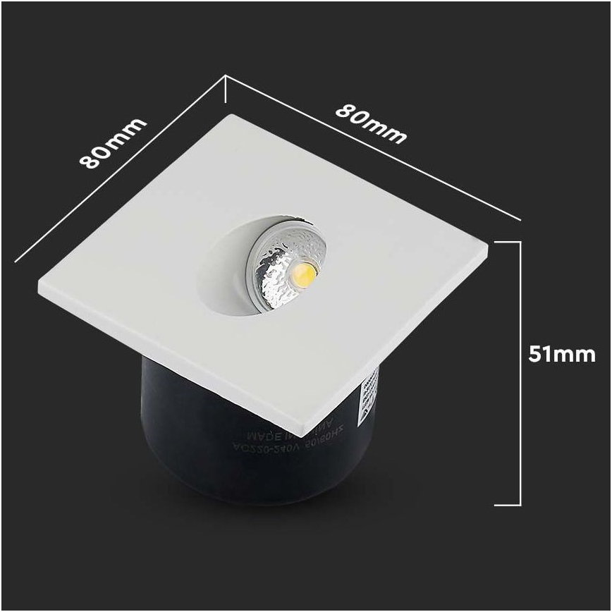 LED Oświetlenie schodowe LED/3W/230V 4000K biały