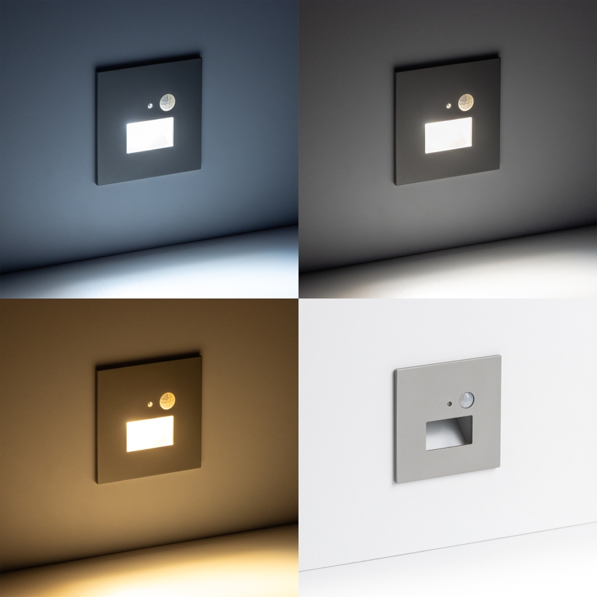 LED Oświetlenie schodowe z czujnikiem ruchu LED/1,5W/230V 3000K/4000K/6500K