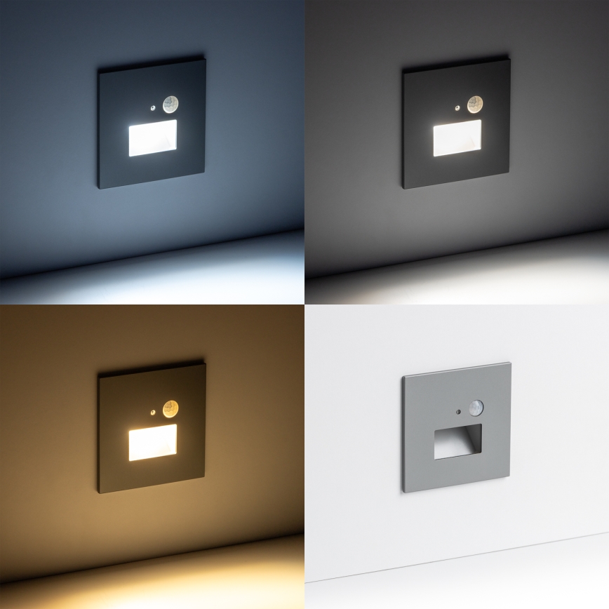 LED Oświetlenie schodowe z czujnikiem ruchu LED/1,5W/230V 3000K/4000K/6500K