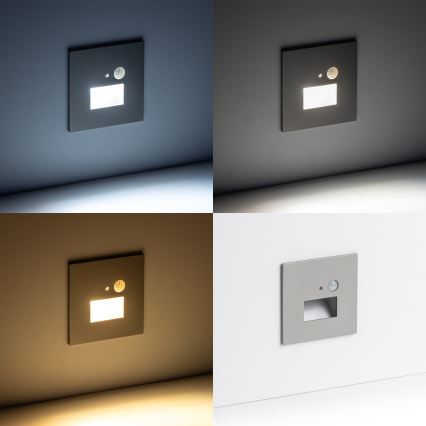 LED Oświetlenie schodowe z motion czujnik LED/1,5W/230V 3000K/4000K/6500K