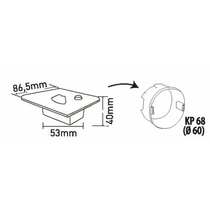 LED Oświetlenie schodowe z motion czujnik LED/1,5W/230V 3000K/4000K/6500K