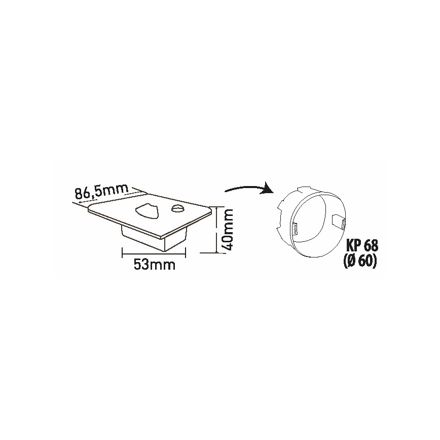 LED Oświetlenie schodowe z motion czujnik LED/1,5W/230V 3000K/4000K/6500K