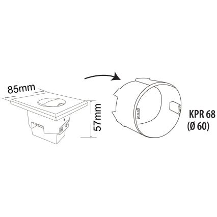 LED Oświetlenie schodowe zewnętrzne DECENTLY LED/1,5W/230V 3000/4000/6000K IP44 czarne