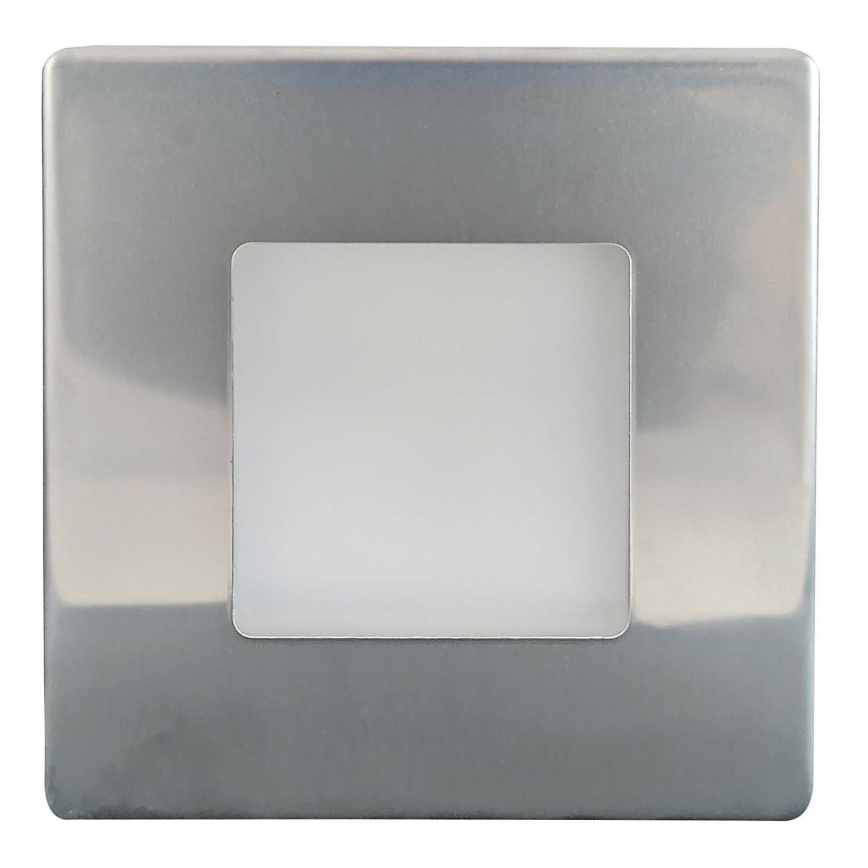 LED Oświetlenie schodowe zewnętrzne DECENTLY LED/2,5W/230V 4000K IP44 chrom błyszczący