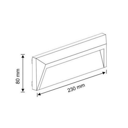LED Oświetlenie schodowe zewnętrzne HOLDEN LED/1,6W/230V IP65 antracyt