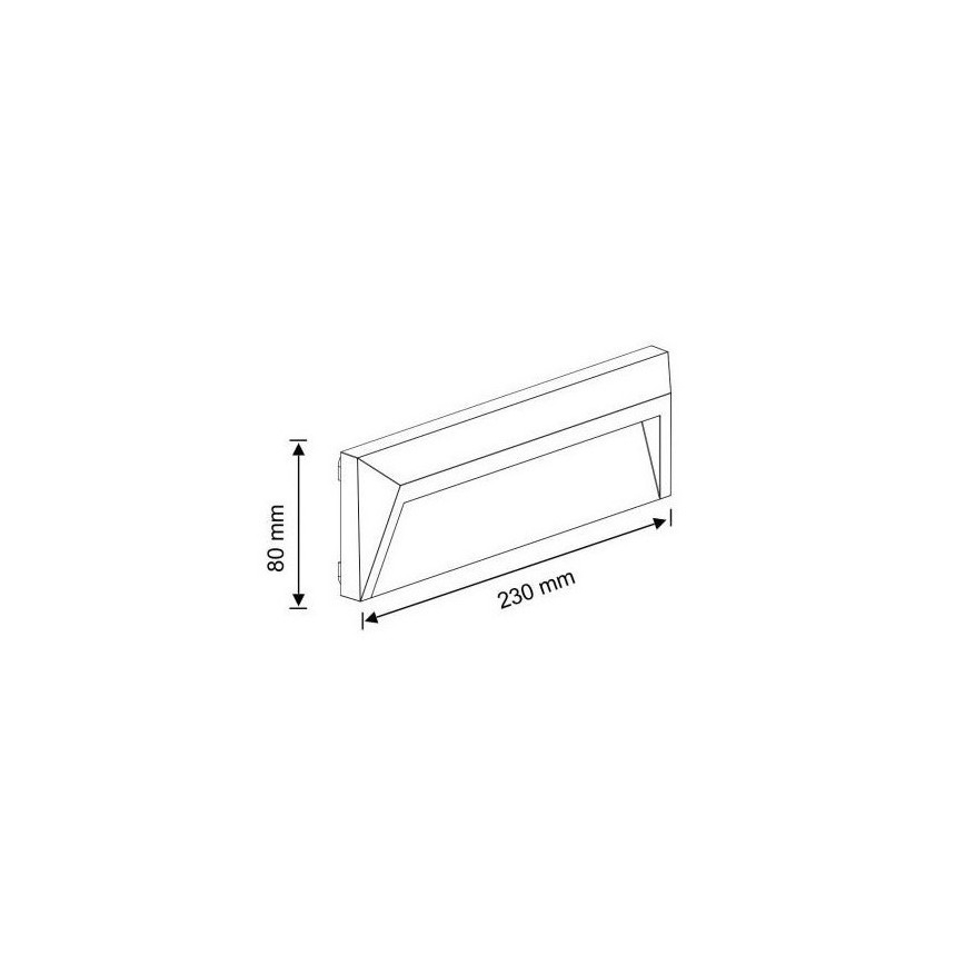 LED Oświetlenie schodowe zewnętrzne HOLDEN LED/1,6W/230V IP65 antracyt