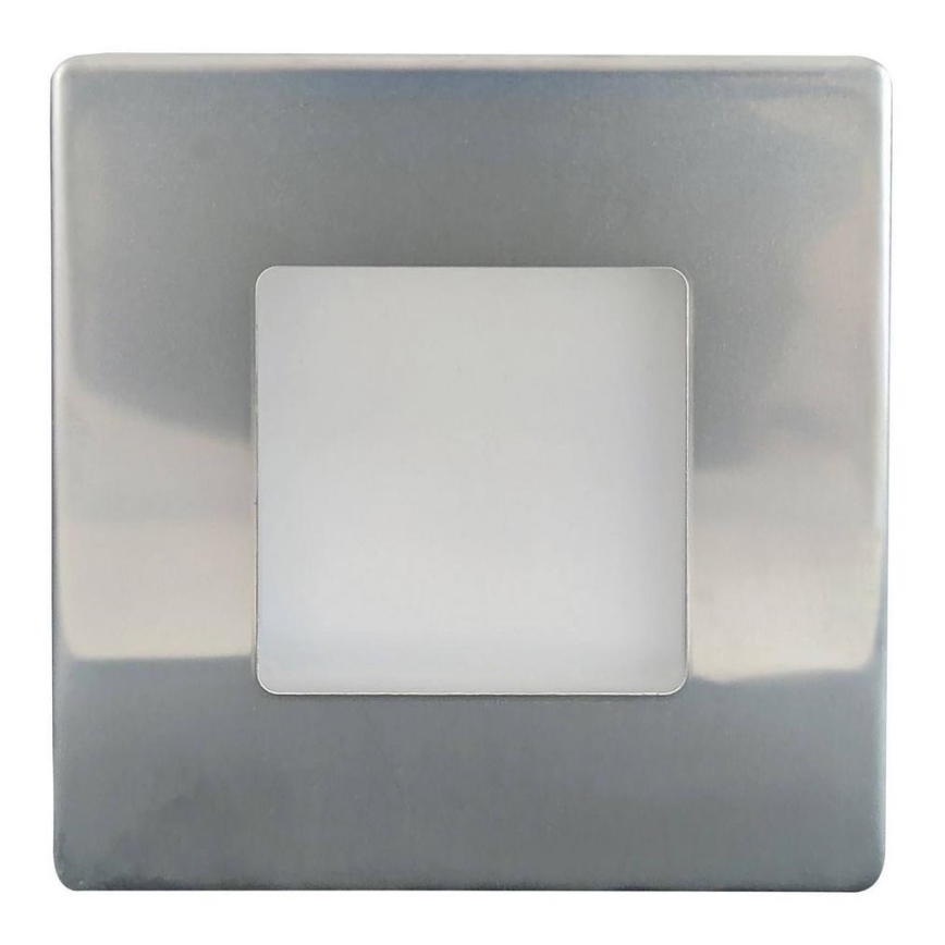 LED Oświetlenie schodowe zewnętrzne LED/1,7W/230V 2700K IP44 chrom błyszczący