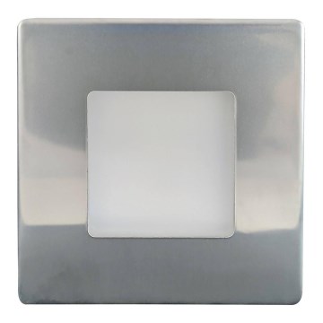 LED Oświetlenie schodowe zewnętrzne LED/1,7W/230V 4000K IP44 chrom błyszczący