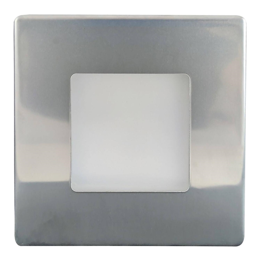 LED Oświetlenie schodowe zewnętrzne LED/1,7W/230V 4000K IP44 chrom błyszczący