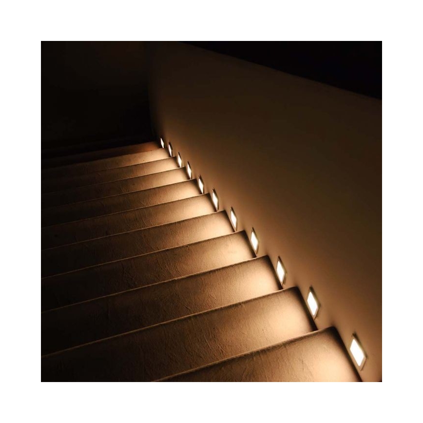 LED Oświetlenie schodowe zewnętrzne LED/3W/230V 3000K IP65 biała +