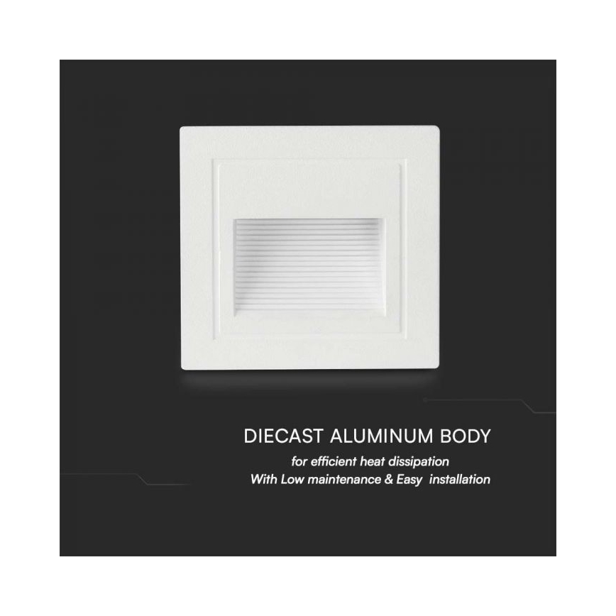 LED Oświetlenie schodowe zewnętrzne LED/5W/230V 3000K IP65 biała +