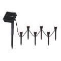 LED Oświetlenie solarne KULKI 6xLED/1,2V 600 mAh 4,3 m IP44 czarny/biały