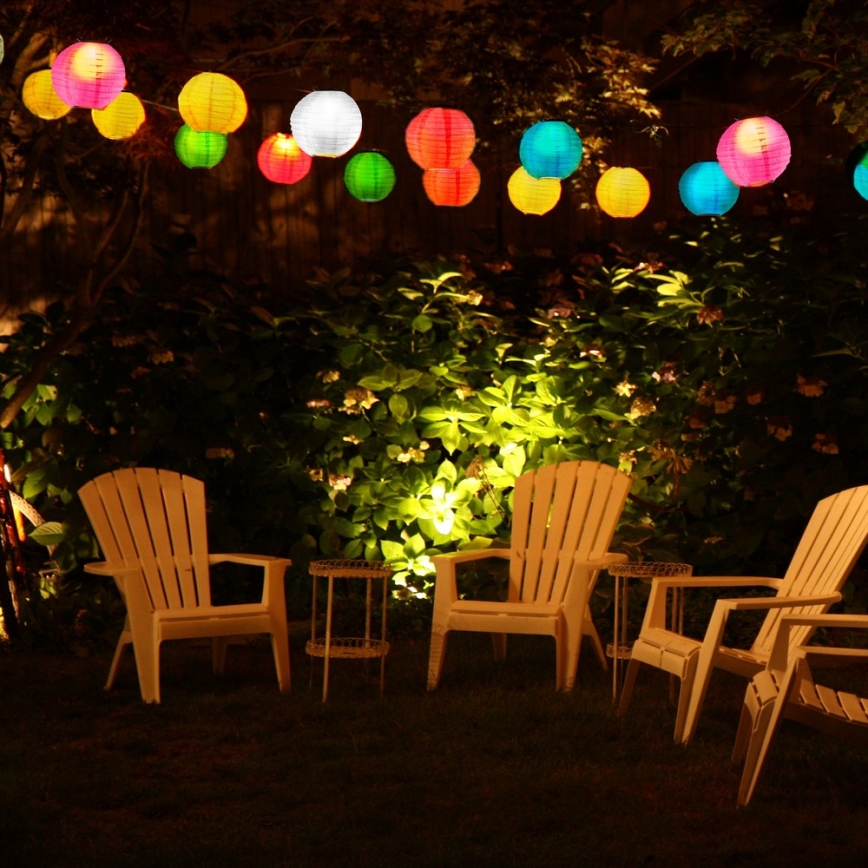 LED Oświetlenie solarne LAMPION LED/1,2V IP44 6500K żółty