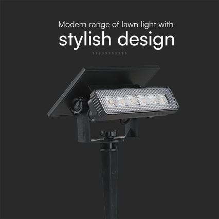 LED Oświetlenie solarne 2w1 LED/0,9W/3,7V 3000K IP65 1200 mAh czarne