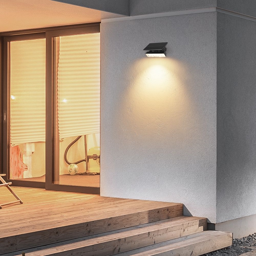 LED Oświetlenie solarne LED/0,9W/3,7V 3000K IP65 czarne