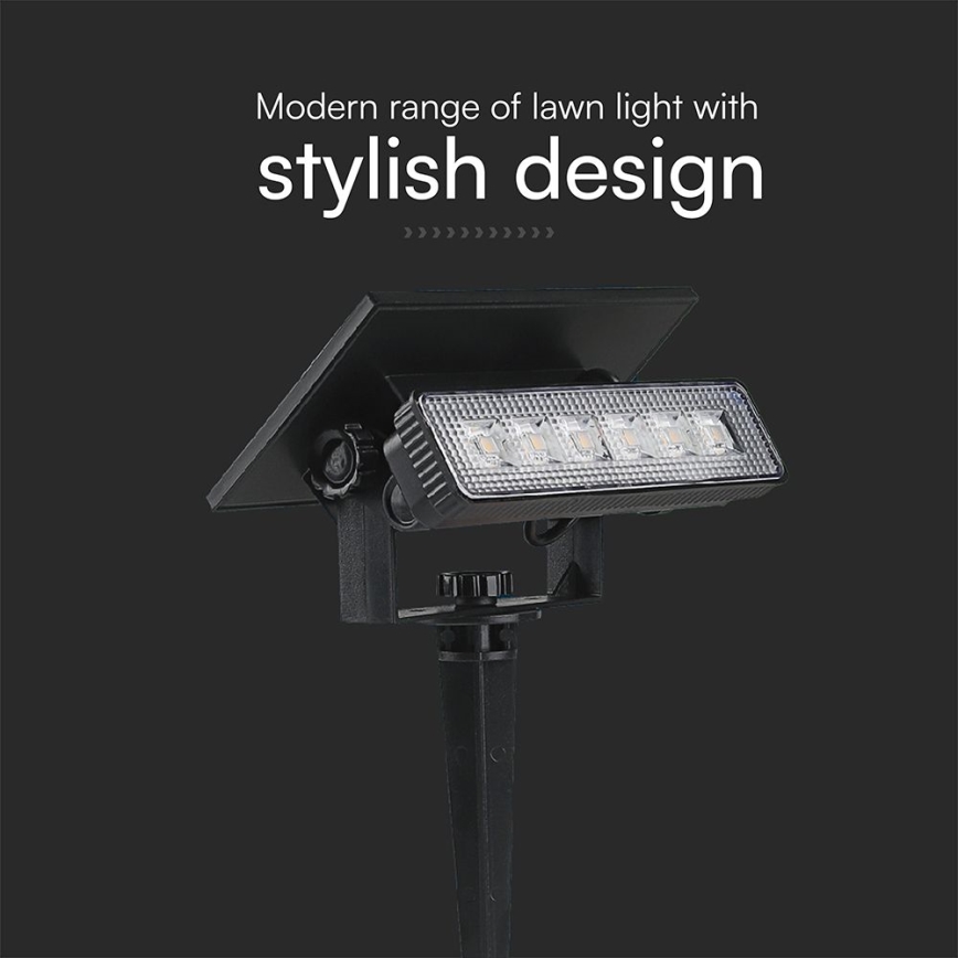 LED Oświetlenie solarne LED/0,9W/3,7V 3000K IP65 czarne