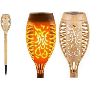 LED Oświetlenie solarne MINISPARK BAMBOO LED/1,8W/5,5V IP44 beżowy