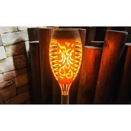 LED Oświetlenie solarne MINISPARK BAMBOO LED/1,8W/5,5V IP44 beżowy