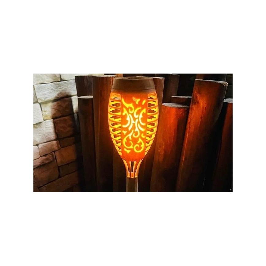 LED Oświetlenie solarne MINISPARK BAMBOO LED/1,8W/5,5V IP44 beżowy