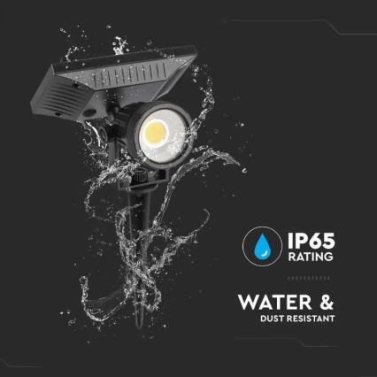 LED Oświetlenie solarne SPIKE LED/2W/5,5V IP65 3000K 1200 mAh