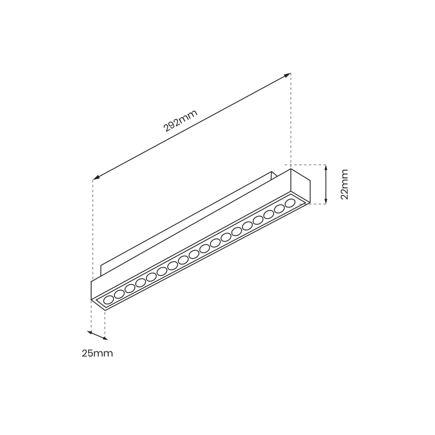 LED Oswietlenie wpuszczane MAGNETIC TRACK LED/18W/48V 4000K