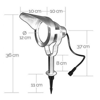 LED Oświetlenie zewnętrzne EASY CONNECT 1xGU10/10W/230V IP67 matowy chrom