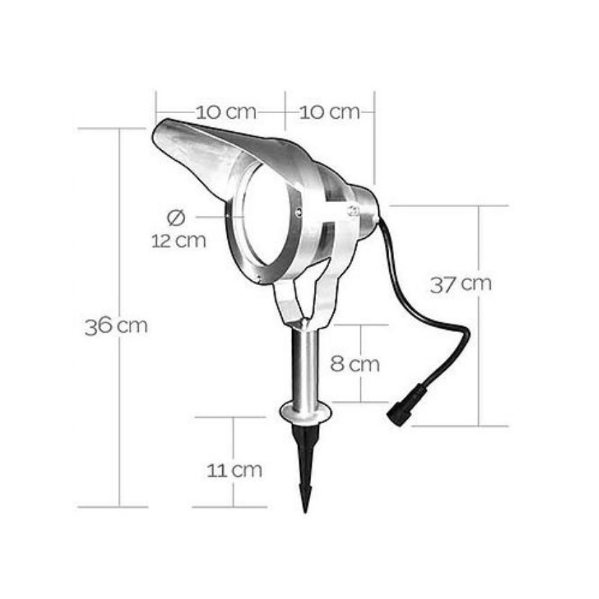 LED Oświetlenie zewnętrzne EASY CONNECT 1xGU10/10W/230V IP67 matowy chrom