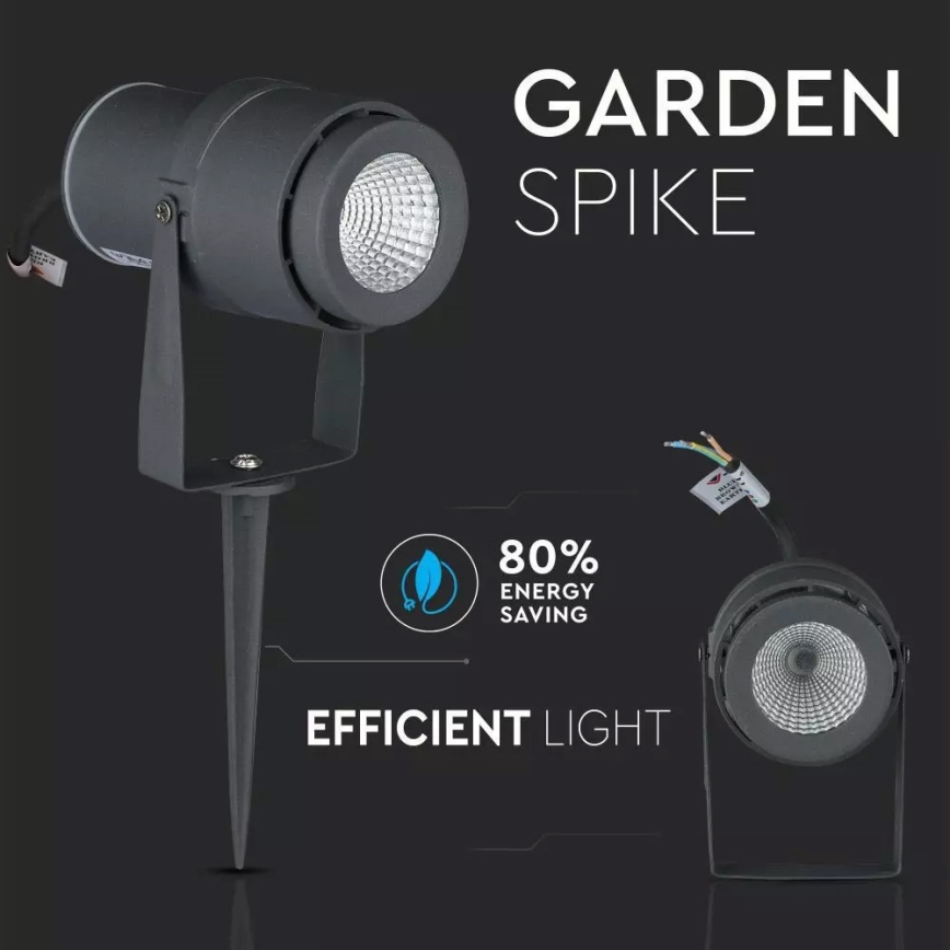 LED Oświetlenie zewnętrzne LED/12W/100-240V IP65 szary - zielony światło