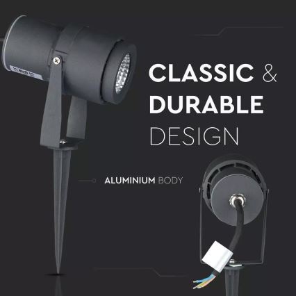 LED Oświetlenie zewnętrzne LED/12W/100-240V IP65 szary - zielony światło