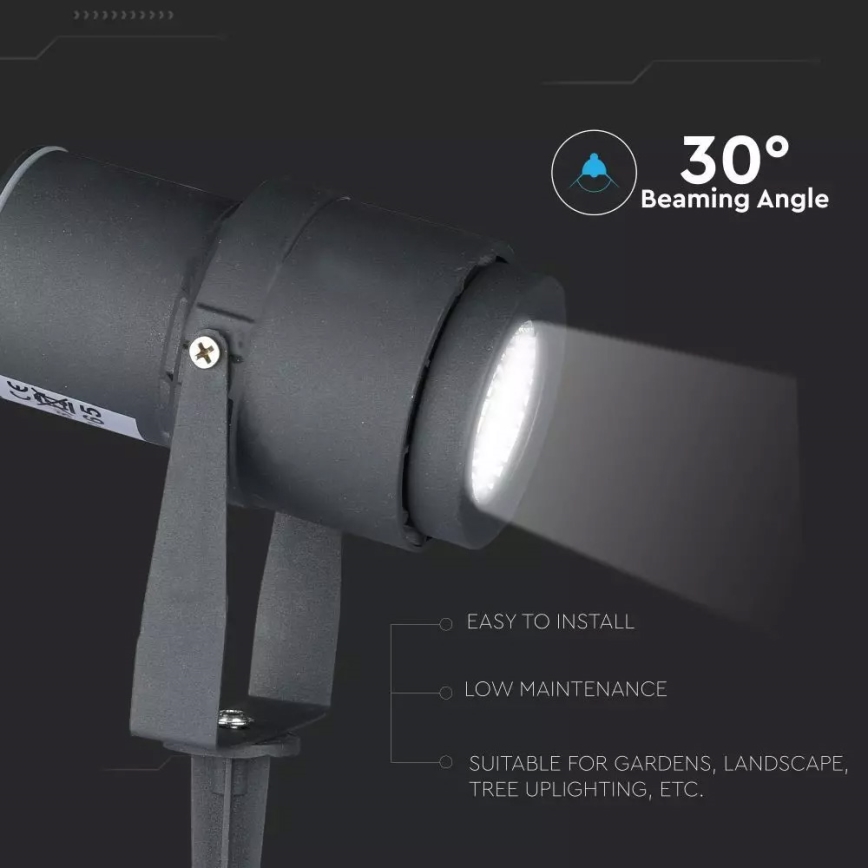 LED Oświetlenie zewnętrzne LED/12W/100-240V IP65 szary - zielony światło