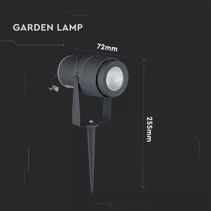 LED Oświetlenie zewnętrzne LED/12W/100-240V IP65 szary - zielony światło