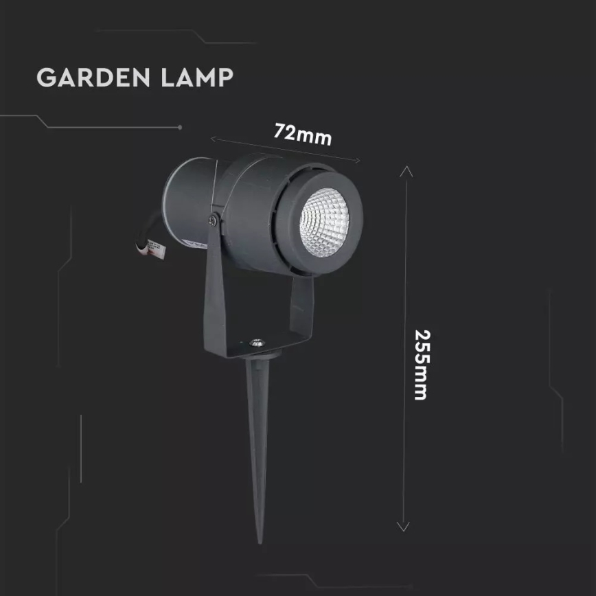 LED Oświetlenie zewnętrzne LED/12W/100-240V IP65 szary - zielony światło